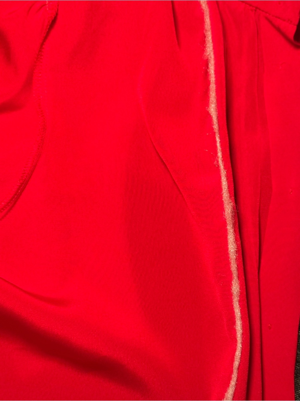 Alexandria Red Tie Neck Pleated Blouse size 10 - Picture 7 of 14